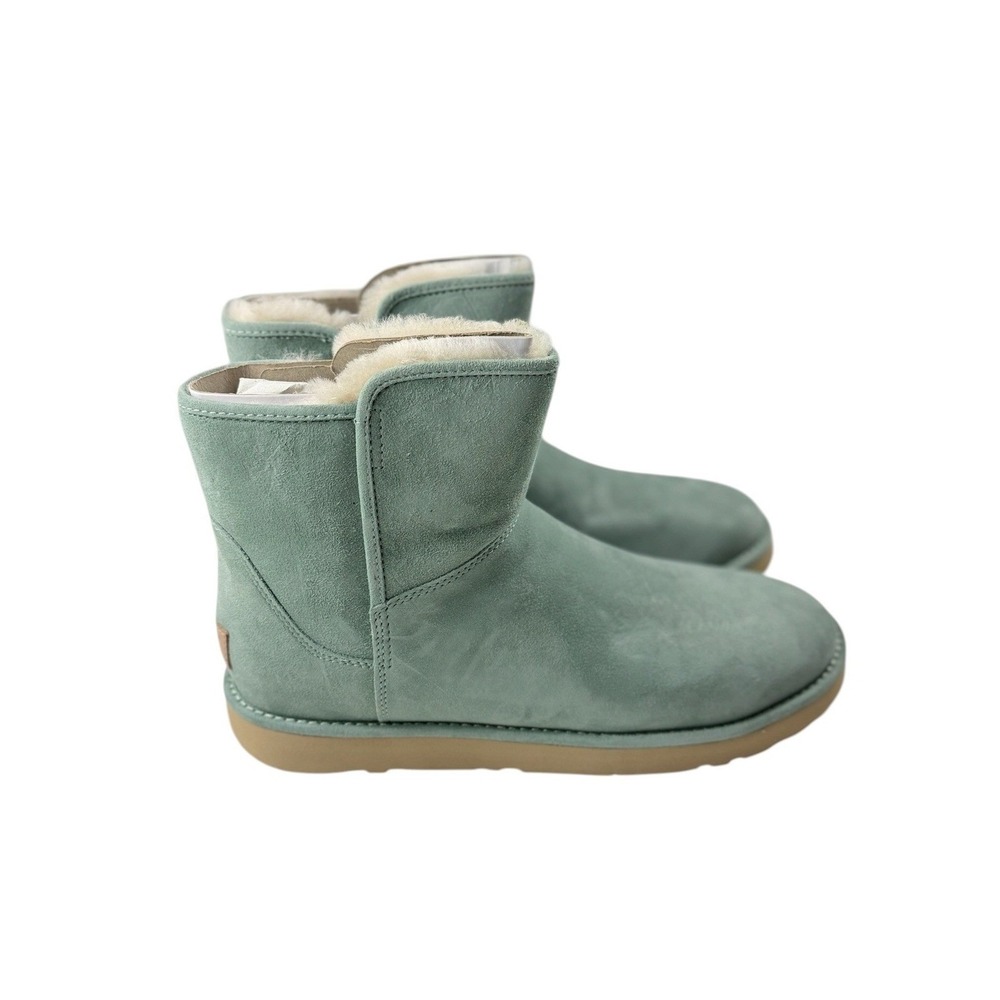 UGG Abree Mini Sage Green Suede Sheepskin Boots 1016548 Womens 11 NEW